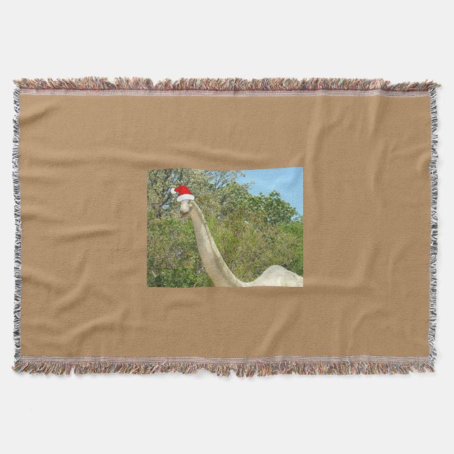 Manta Tejida Dinosaurio navidad (Anverso)