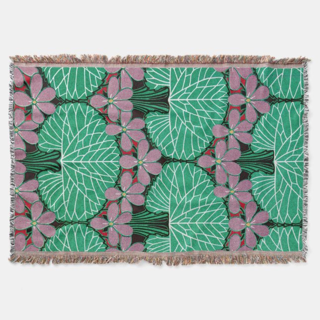 Manta Tejida Diseño Art Nouveau #12 en Emporio Moffa (Anverso)