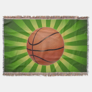 Manta Tejida Diseño de baloncesto Throw Blanket