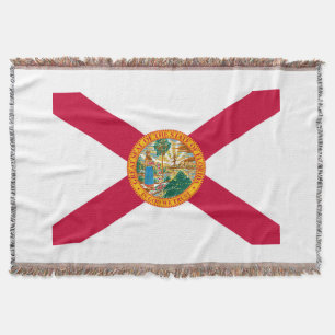 Manta Tejida Diseño de bandera del estado de Florida
