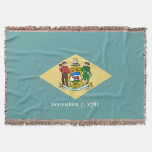 Manta Tejida Diseño de la bandera de estado de Delaware