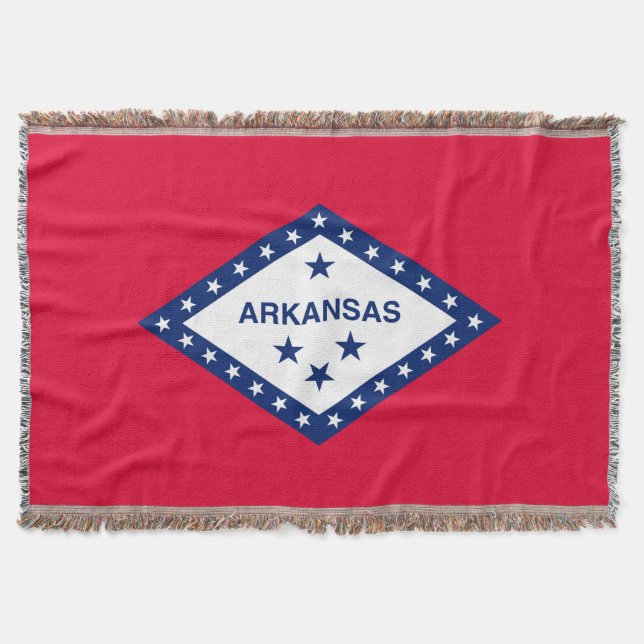 Manta Tejida Diseño de la bandera del estado de Arkansas (Anverso)