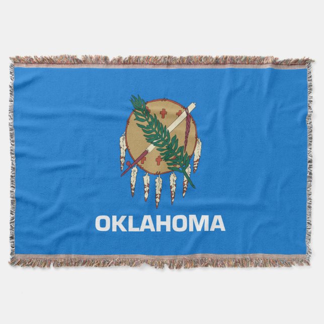 Manta Tejida Diseño de la bandera del estado de Oklahoma (Anverso)