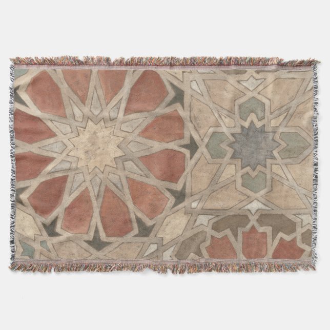 Manta Tejida Diseño de Marrakech no embellecido I (Anverso)