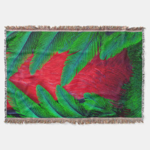 Manta Tejida diseño de pluma de Quetzal resplandeciente