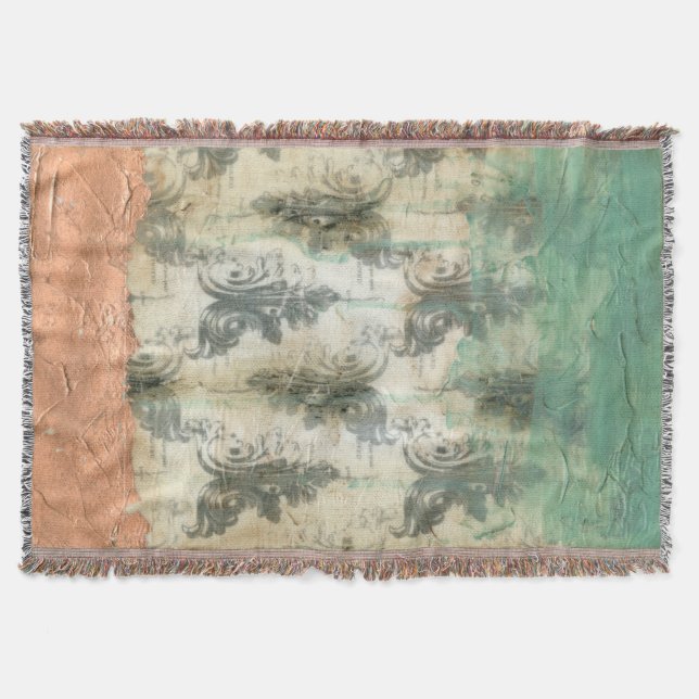 Manta Tejida Diseño moderno de la flor de lis (Anverso)