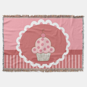 Manta Tejida Diseño rosado de la magdalena