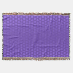 Manta Tejida Divertido patrón de puntos polacos violeta + tu id