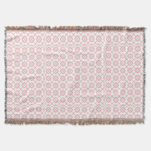 Manta Tejida Divertido Patrón Rosa y Blanco Lindo