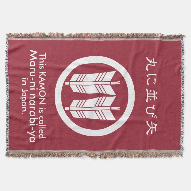 Manta Tejida Dos flechas paralelas en círculo (Anverso)