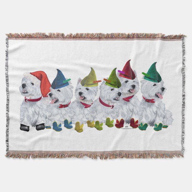 Manta Tejida Duendes de Navidad (Anverso)