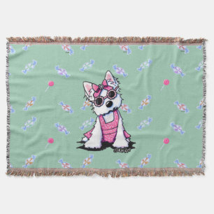 Manta Tejida Dulce de verano Olivia Westie Throw Blanket