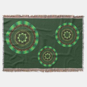 Manta Tejida Earth Mandala Throw Blanket