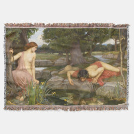 Manta Tejida Eco y Narciso de John William Waterhouse