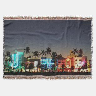 Manta Tejida EE.UU., Florida, Miami Beach, Ocean Drive, Art Dec