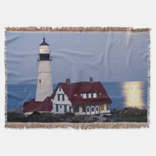 Manta Tejida EE. UU., Maine, Portland, Cape Elizabeth, Faro