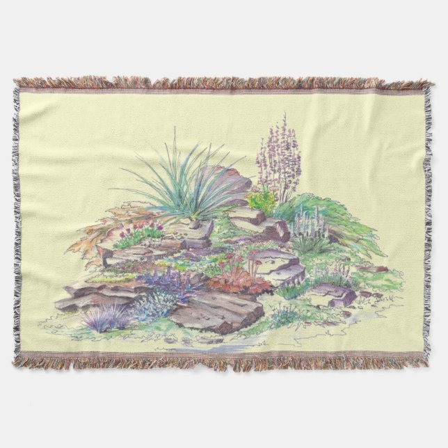 Manta Tejida El ajardinar alpino del jardín (Anverso)