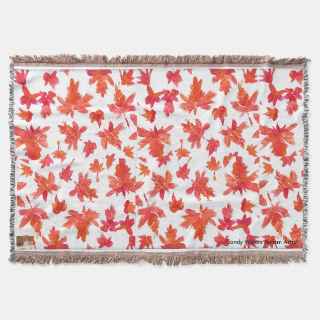 Manta Tejida El caramelo riega al artista del autismo (Anverso)