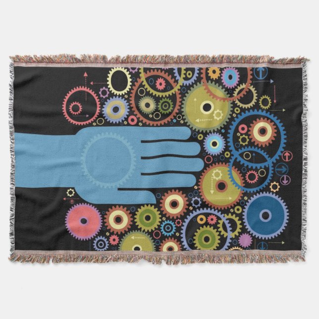 Manta Tejida El concepto de movimiento (Anverso)