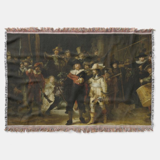 Manta Tejida El guardia nocturna, Rembrandt Van Rijn (Anverso)
