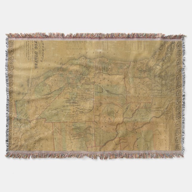 Manta Tejida El mapa de Bancroft de los estados pacíficos (Anverso)