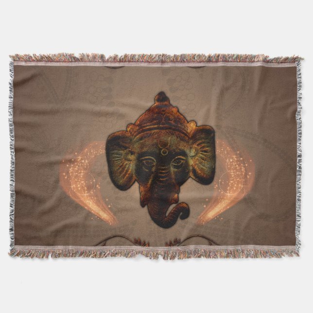 Manta Tejida Elefante indio (Anverso)