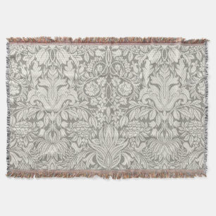 Manta Tejida elegante formal brocado de encaje damasco blanco