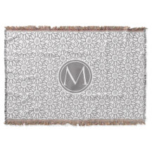 Elegante Patrón de girasol monogramado