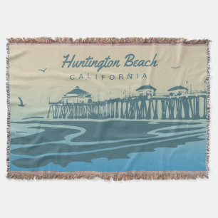 Manta Tejida Embarcadero de Huntington Beach, CA - ilustracion