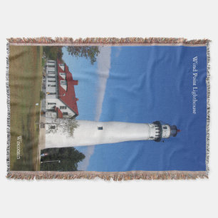 Manta tejida en faro Wind Point