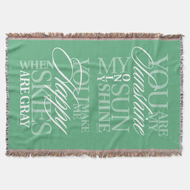 Manta Tejida Eres Mi Sol. (Anverso)