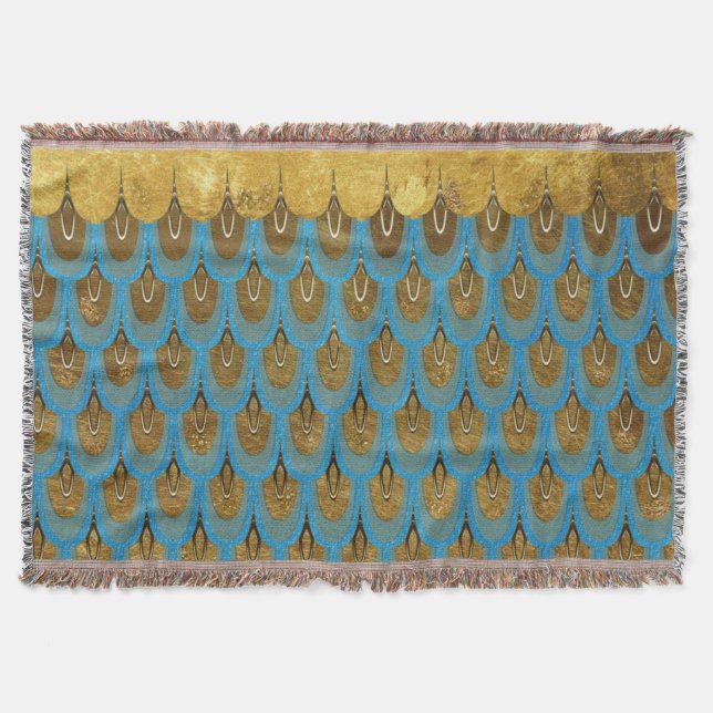 Manta Tejida Escalas de Purpurina de Sirena de princesa brillan (Anverso)