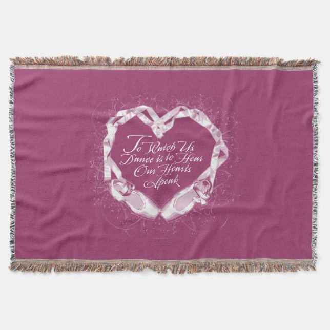 Manta Tejida Escuchar nuestros corazones de ballet (Anverso)