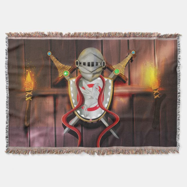 Manta Tejida Escudo Medieval De Armas (Anverso)