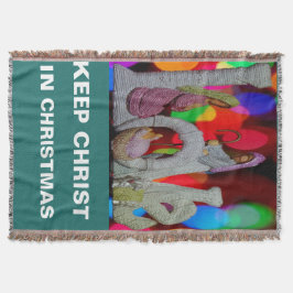 Manta Tejida Esencia de Navidades con amor por la escena de la 