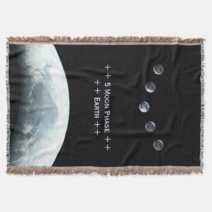 Manta Tejida Espacio de fase de cinco lunas y tierra del