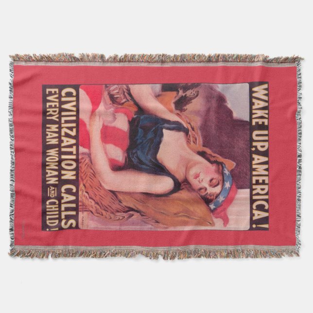 Manta Tejida Estados Unidos de AmericaWar II promocional (Anverso)