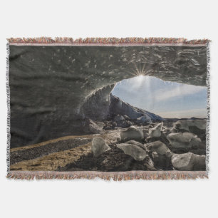 Manta Tejida Estallido de sol en la entrada de la cueva de hiel