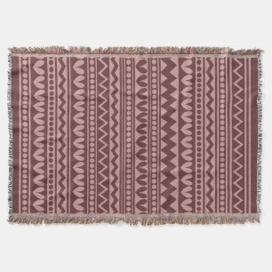 Manta Tejida Estilo tribal - tonos marrones