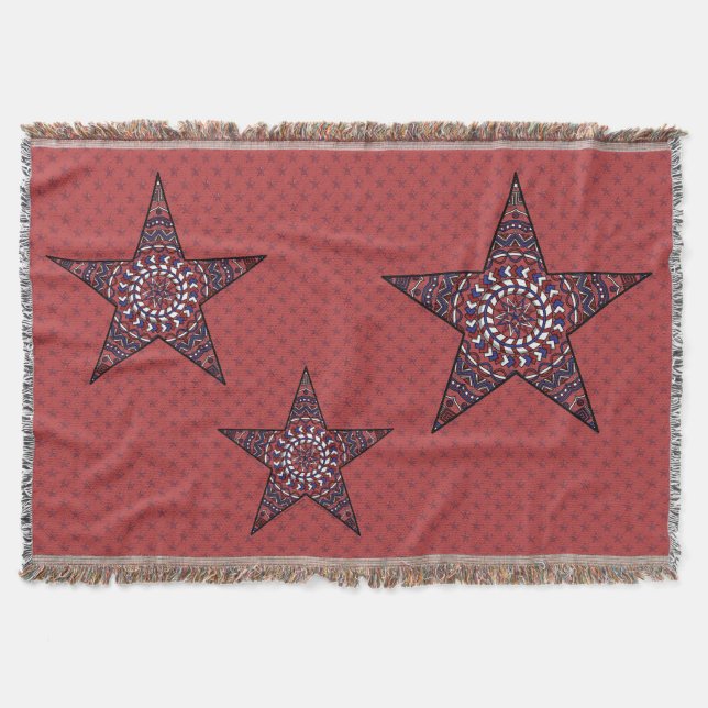 Manta Tejida Estrella de la Independencia (Anverso)