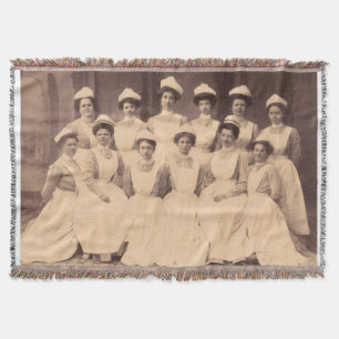 Manta Tejida estudiantes de enfermería de aproximadamente 1914
