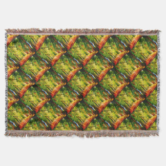 Manta Tejida Eucalyptus Tree Lined Avenue Pointillism Art