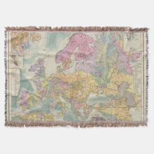 Manta Tejida Europa - mapa geológico de Europa