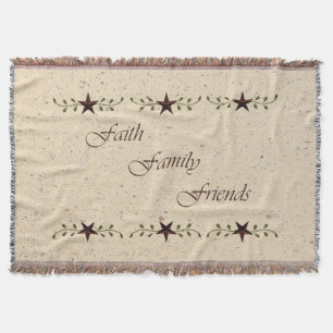 Manta Tejida Faith Family Friends Throw Blanket