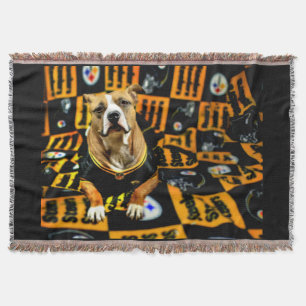 Manta Tejida Fanático de Pitbull Rescue Dog