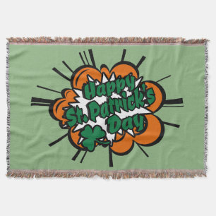 Manta Tejida Feliz Día de San Patricio