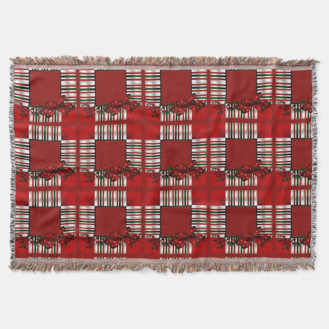 Manta Tejida Feliz Navidad (Anverso)