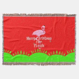 Manta Tejida Feliz Navidad desde Florida