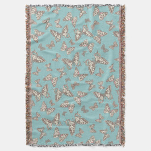 Manta Tejida Filtrado aleatorio de patrones verde azulados con 