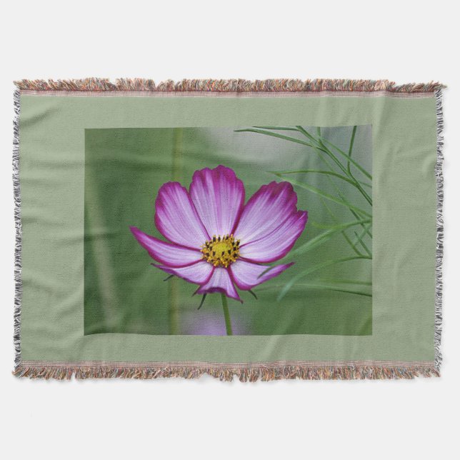 Manta Tejida Flor del cosmos (Anverso)